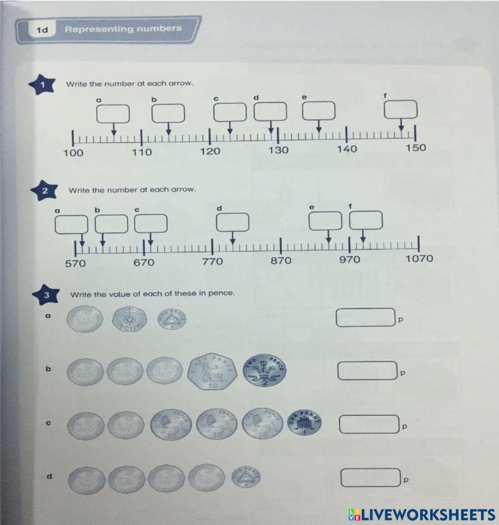 Representing Numbers interactive worksheet | Live Worksheets