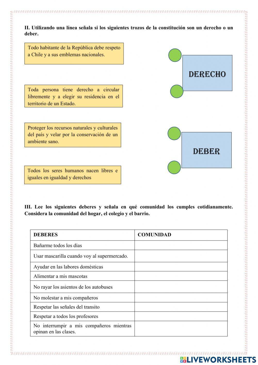 Derechos y deberes