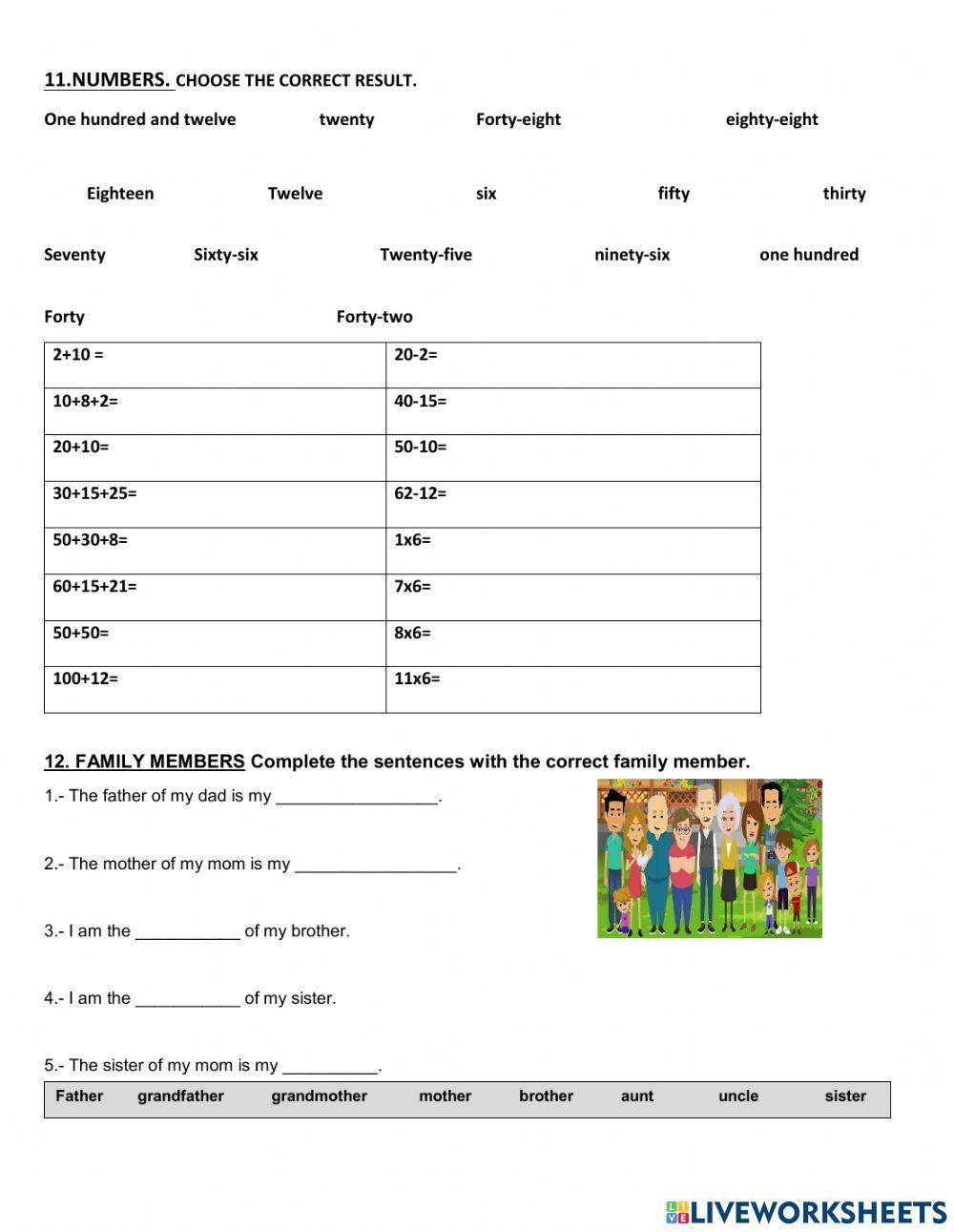 EXAMEN DIAGNOSTICO TERCER GRADO INGLES