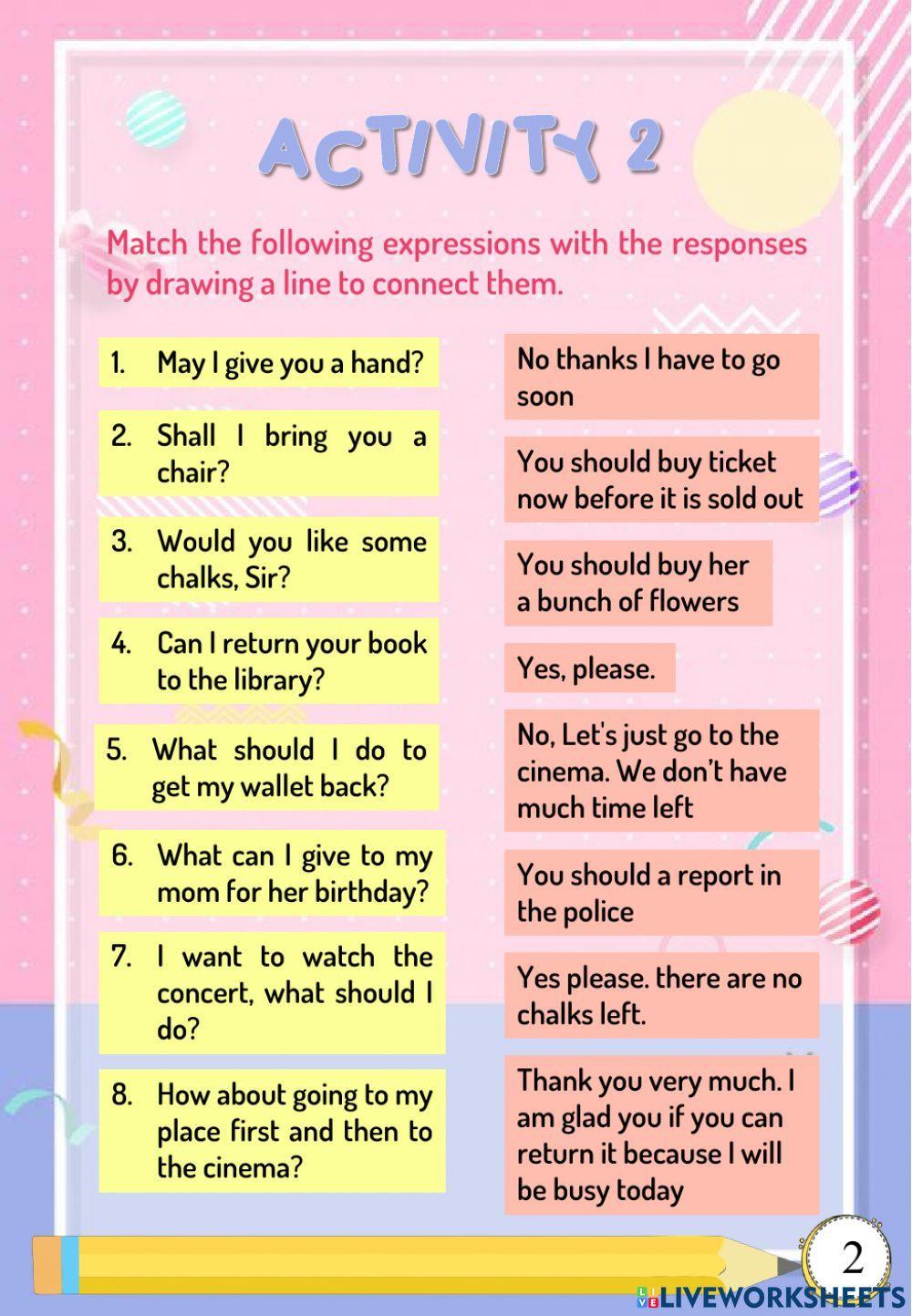 Suggestion and Offer