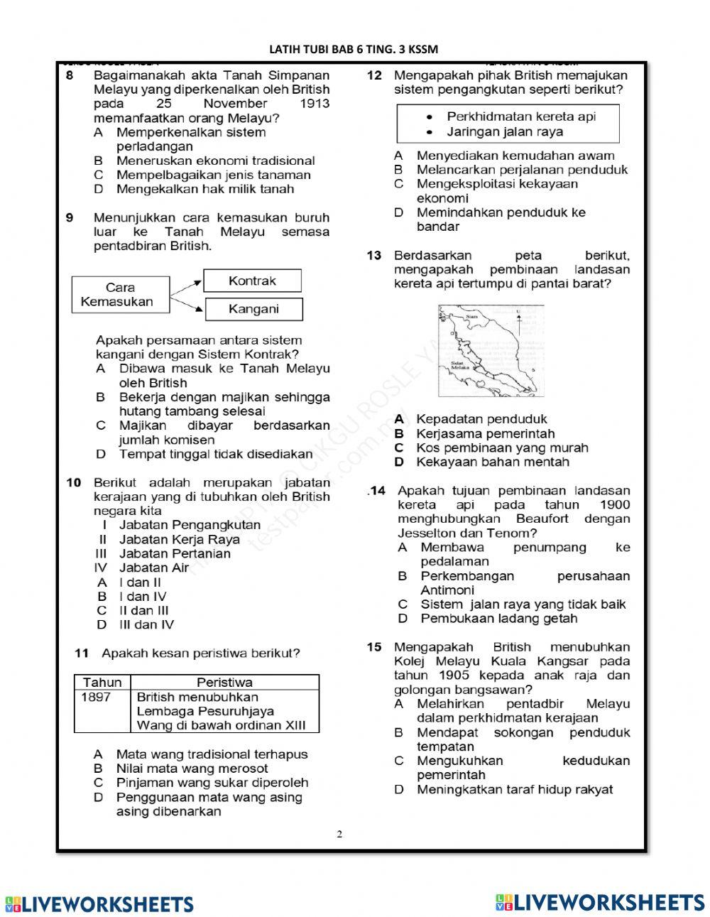 Bab 6  KESAN PENTADBIRAN BARAT TERHADAP EKONOMI DAN SOSIAL