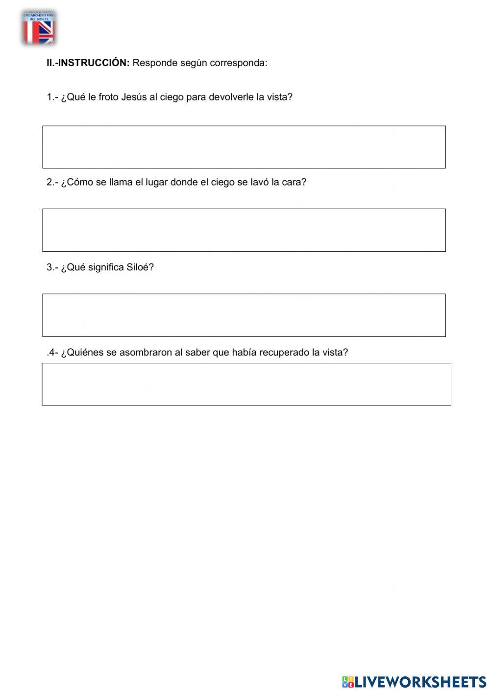 Examen Religión v Unidad