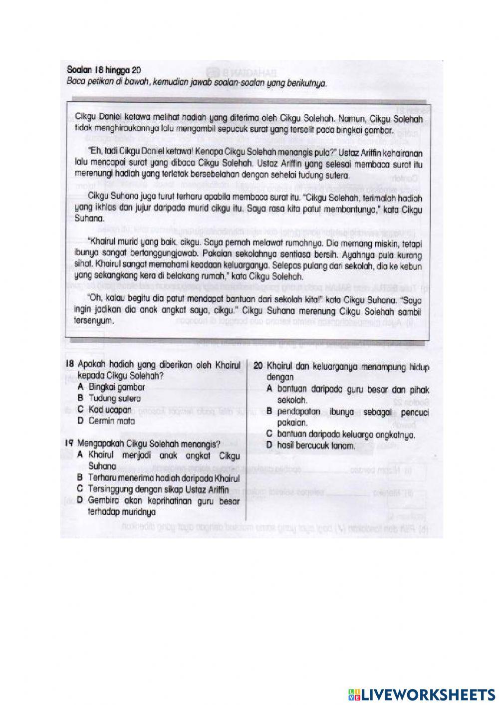 Bahasa Melayu Tahun 6