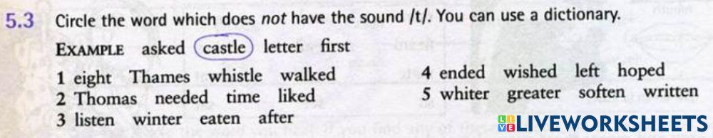 Communicative English - t d pronunciation task