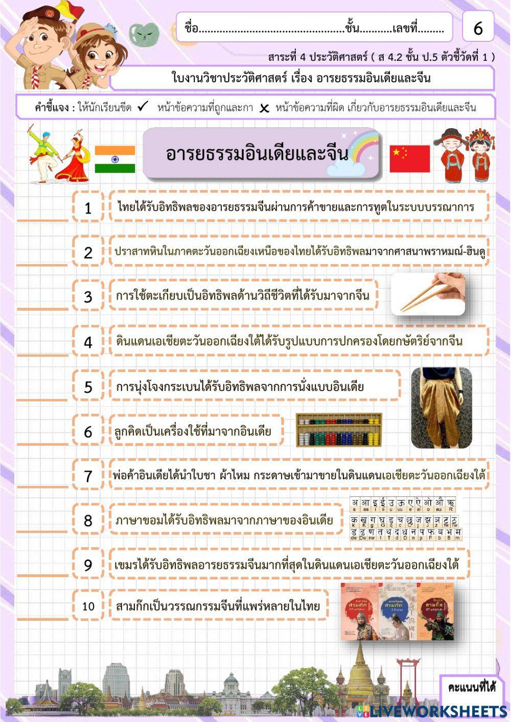 อารยธรรมอินเดียและจีน