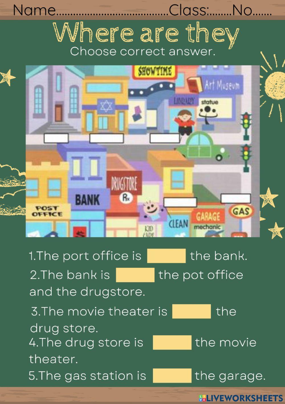 Behind - In front of