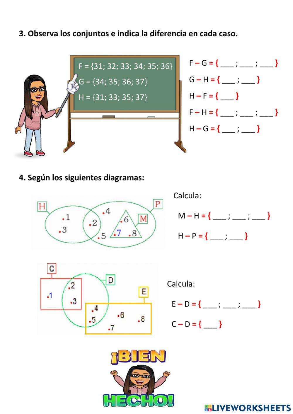 Diferencia de conjuntos