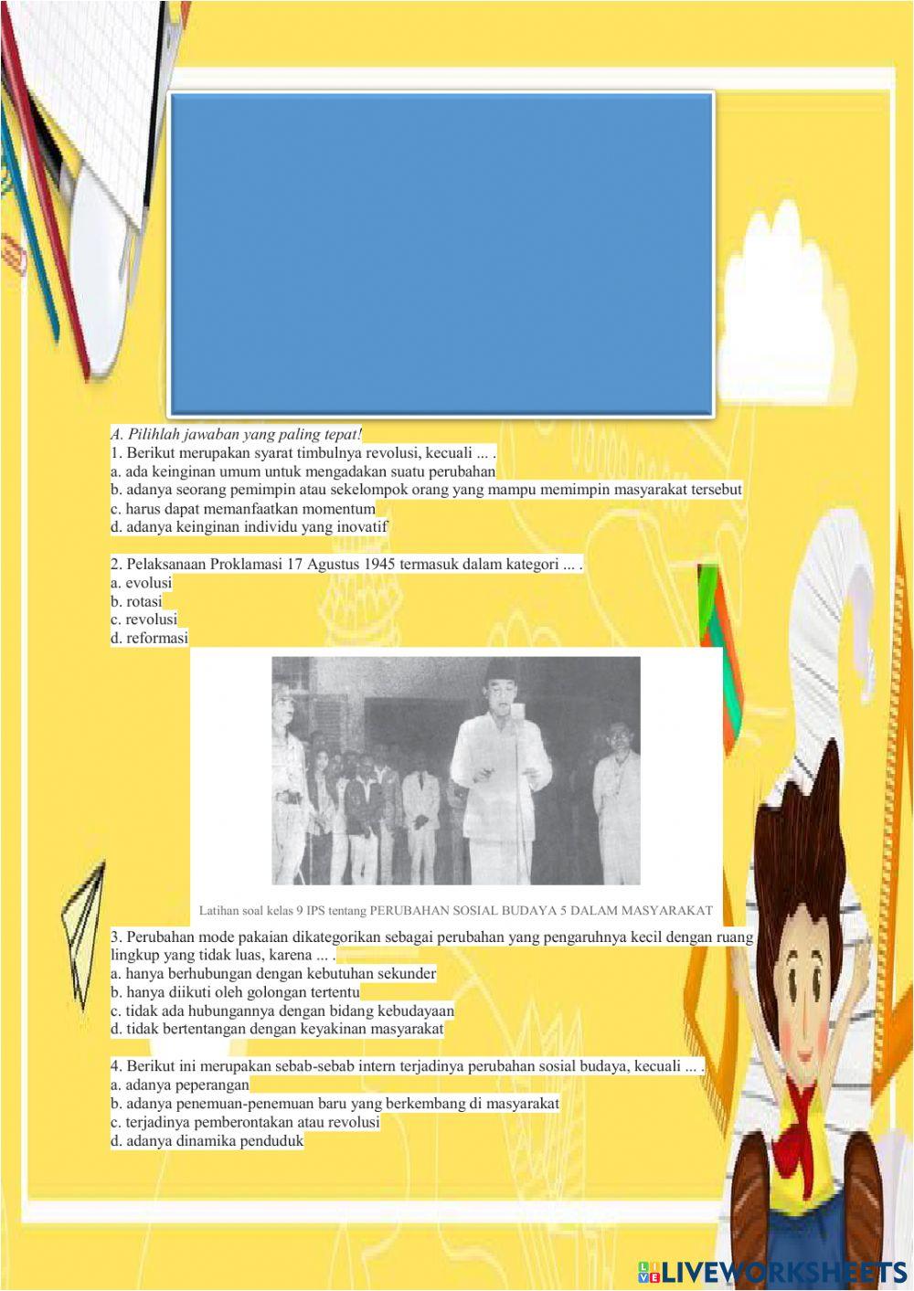 Perubahan Sosial Budaya