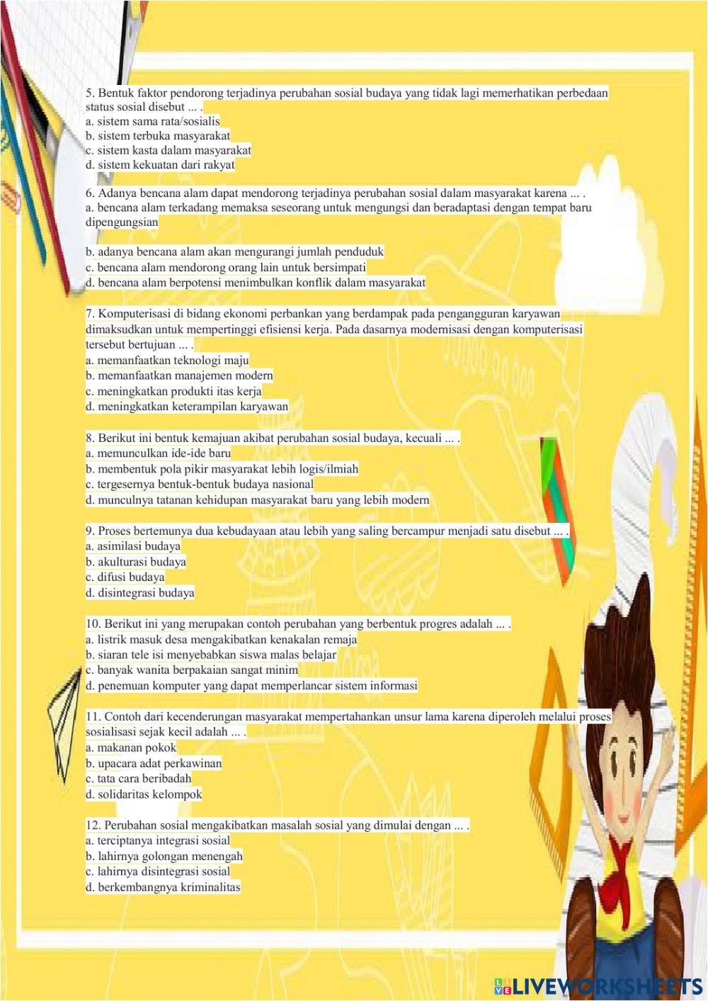 Perubahan Sosial Budaya