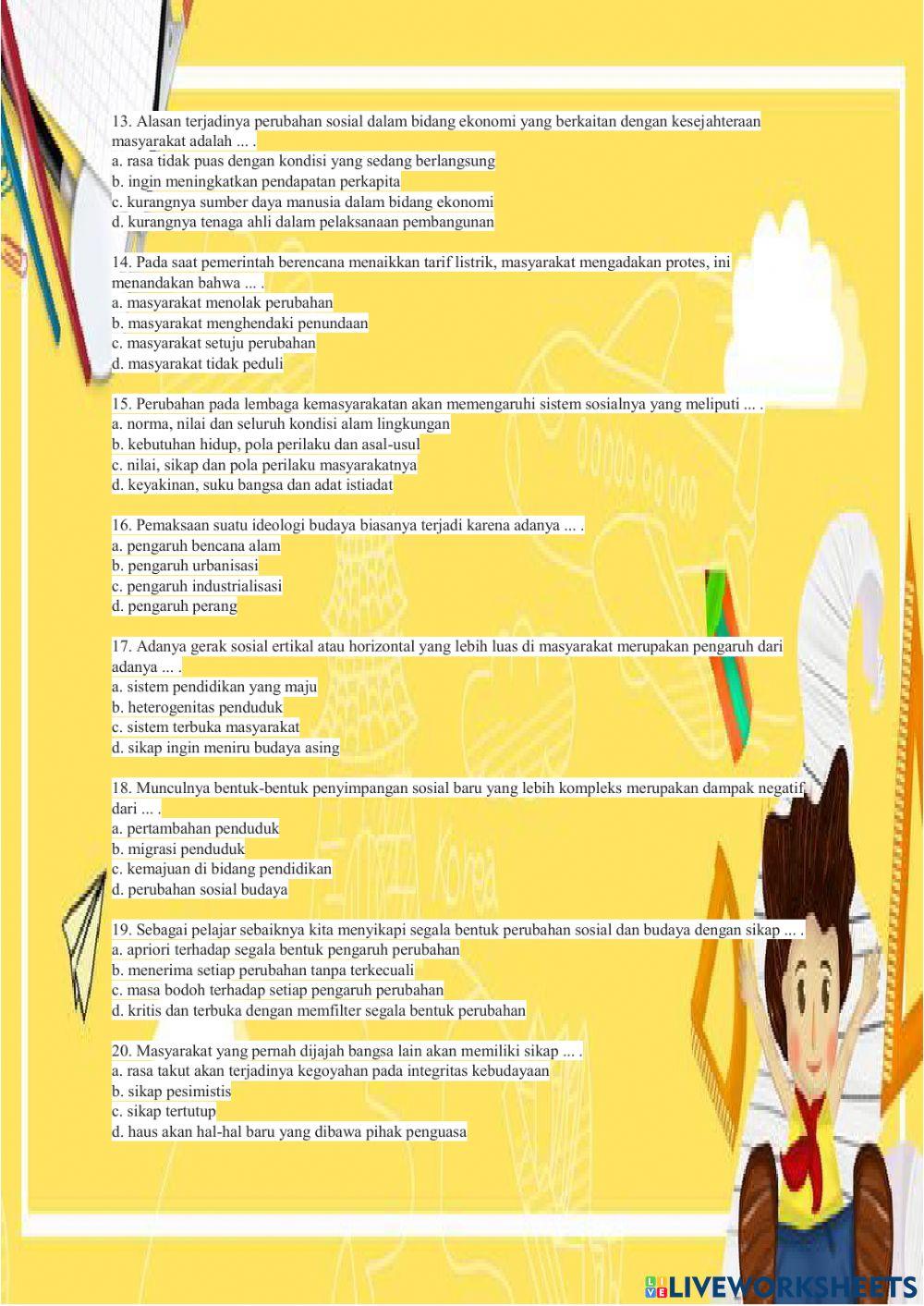 Perubahan Sosial Budaya