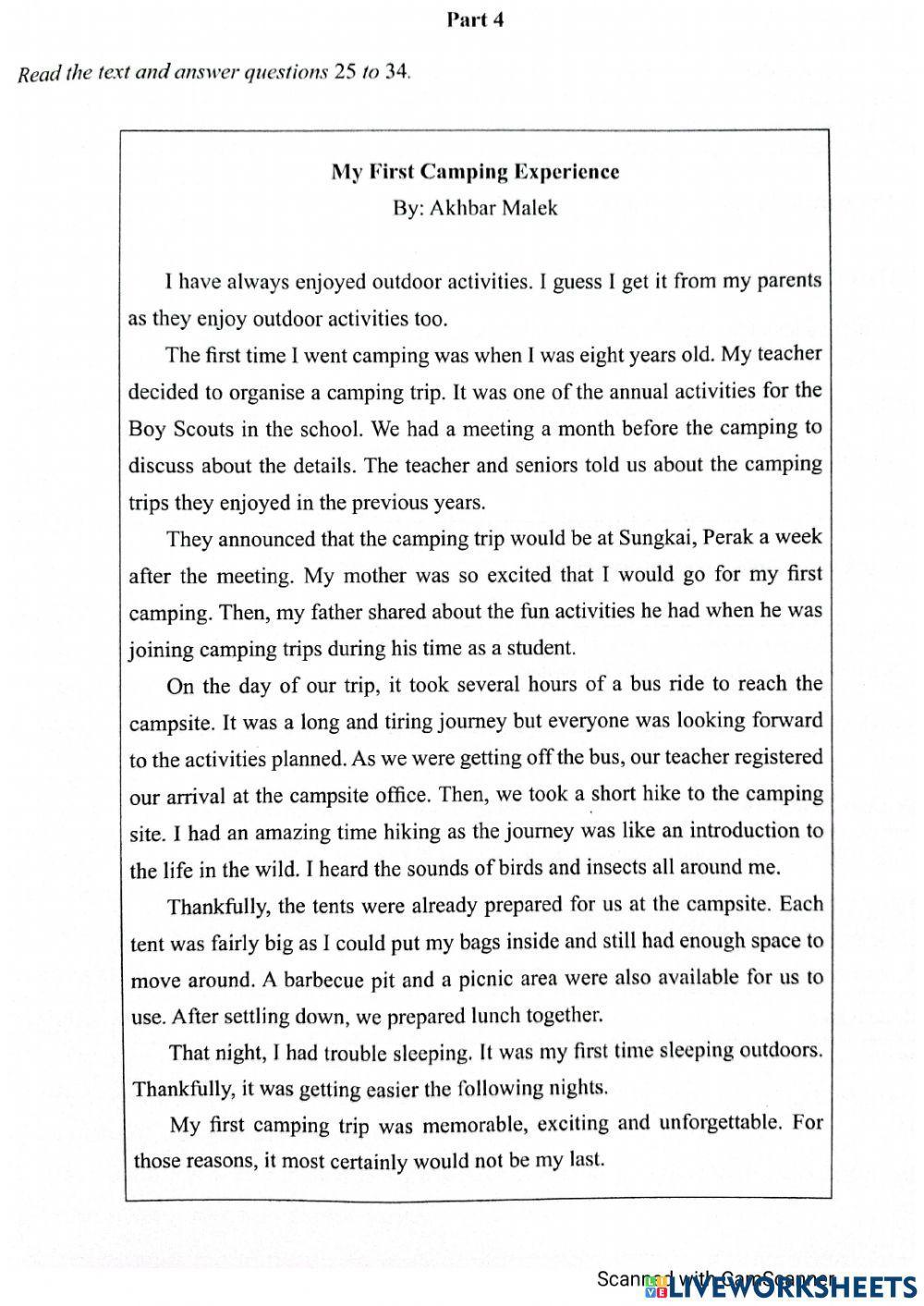1404332 | FORM 2 ENGLISH READING COMPREHENSION (A)