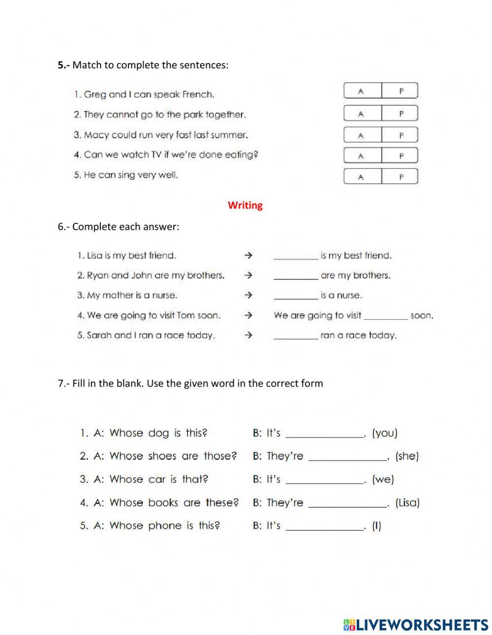 5th Grade Review Test