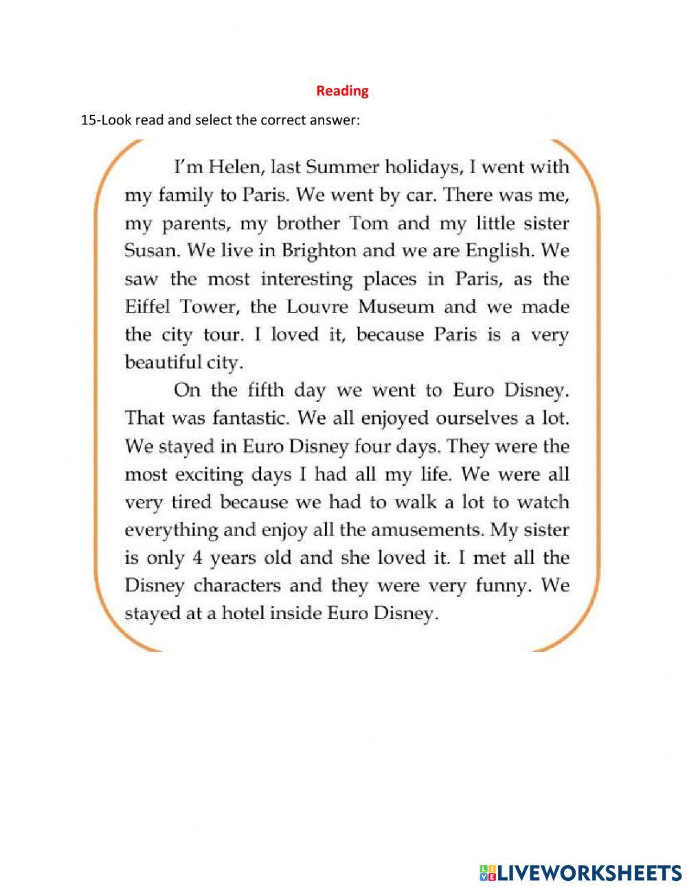 5th Grade Review Test