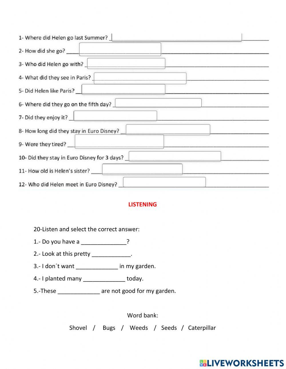 5th Grade Review Test