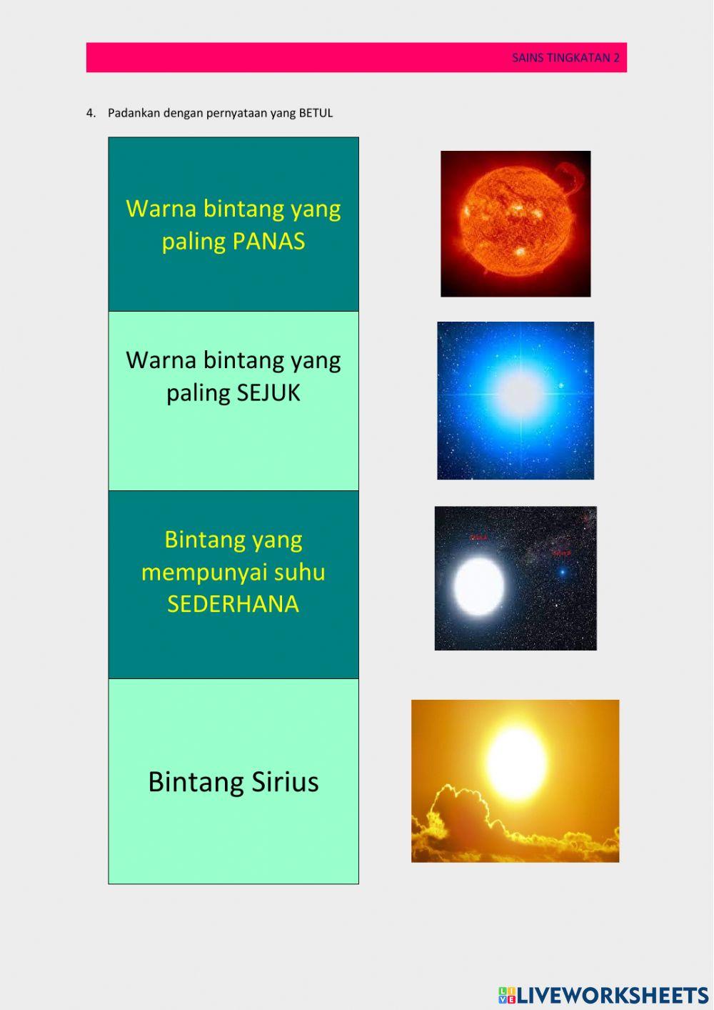 Sains tingkatan 2 bab 11: bintang dan galaksi dalam alam semesta