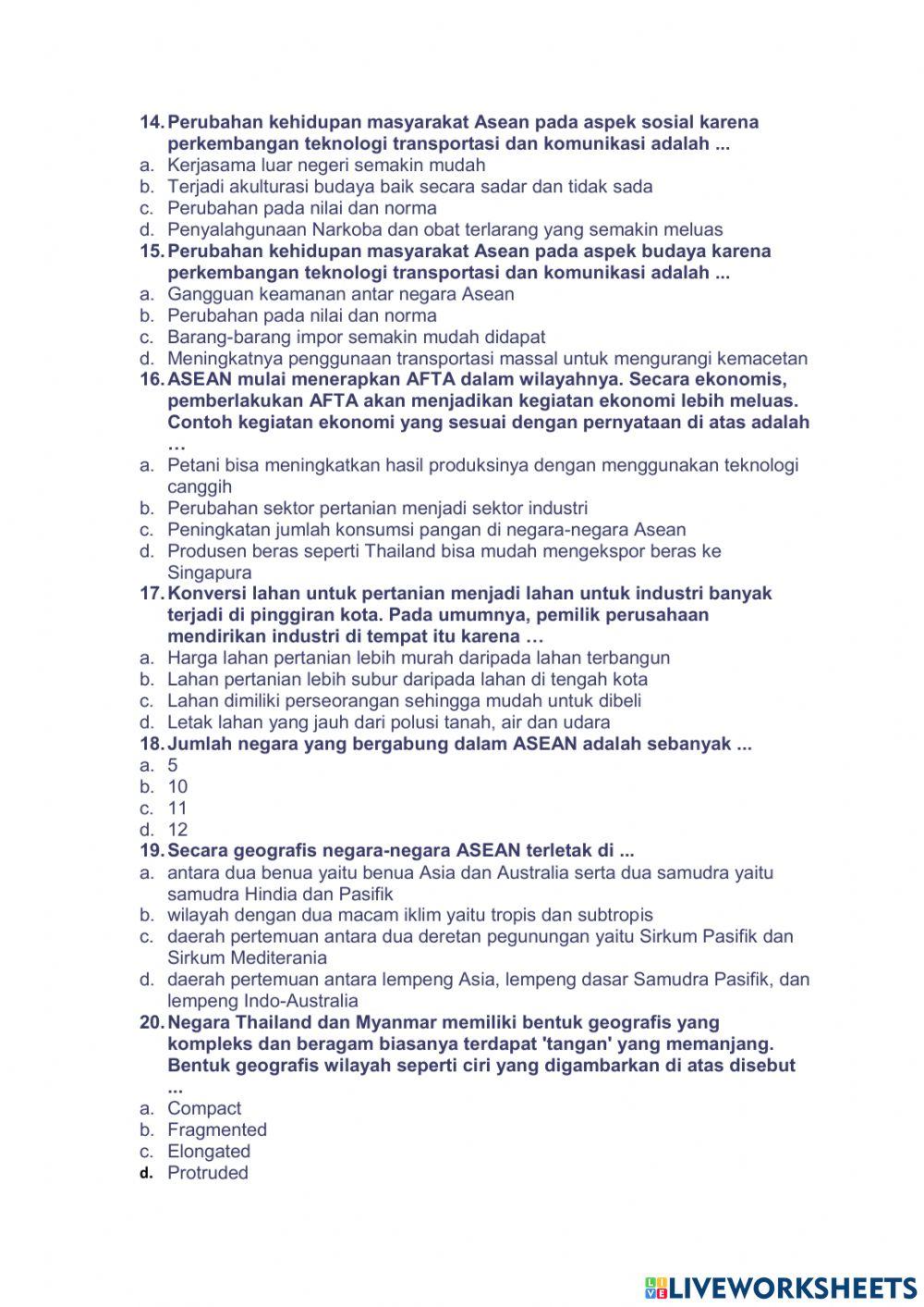 Pengaruh Interaksi Antar Negara Negara ASEAN