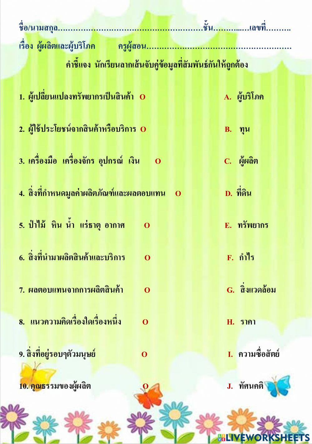 ผู้ผลิตและผู้บริโภค