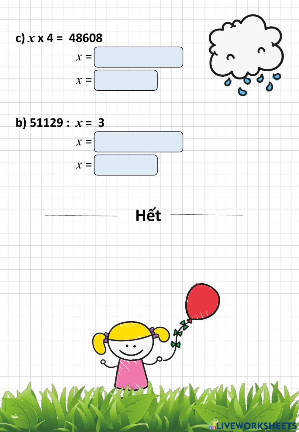Ôn biểu thức + tìm x