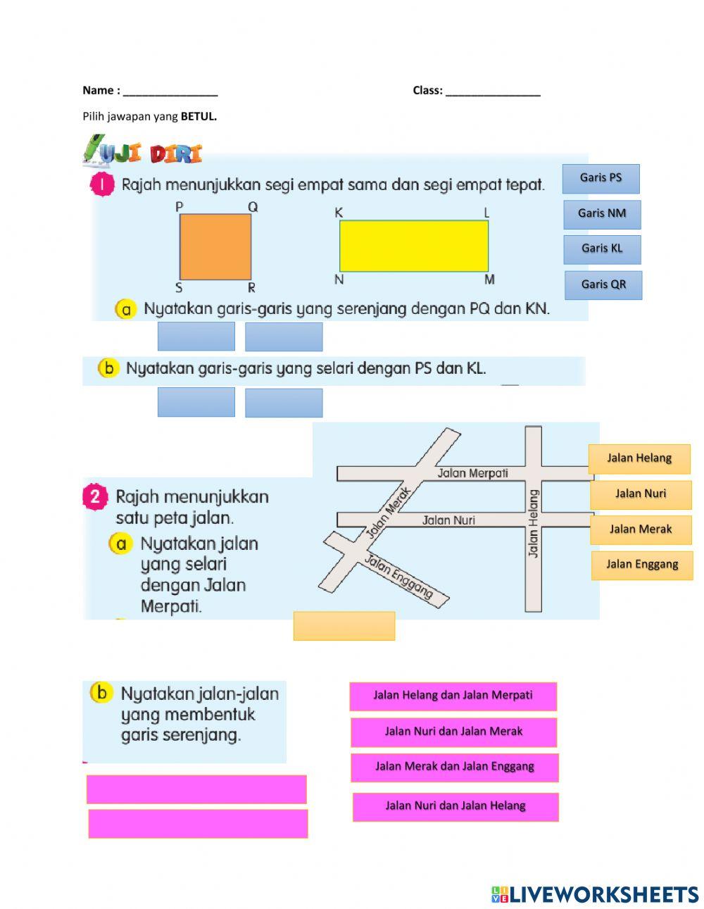 Garis selari dan garis serenjang