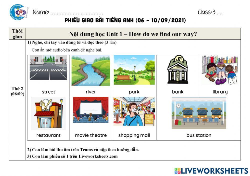 Phiếu giao bài môn Tiếng Anh 6-9-10-9 - 3A9