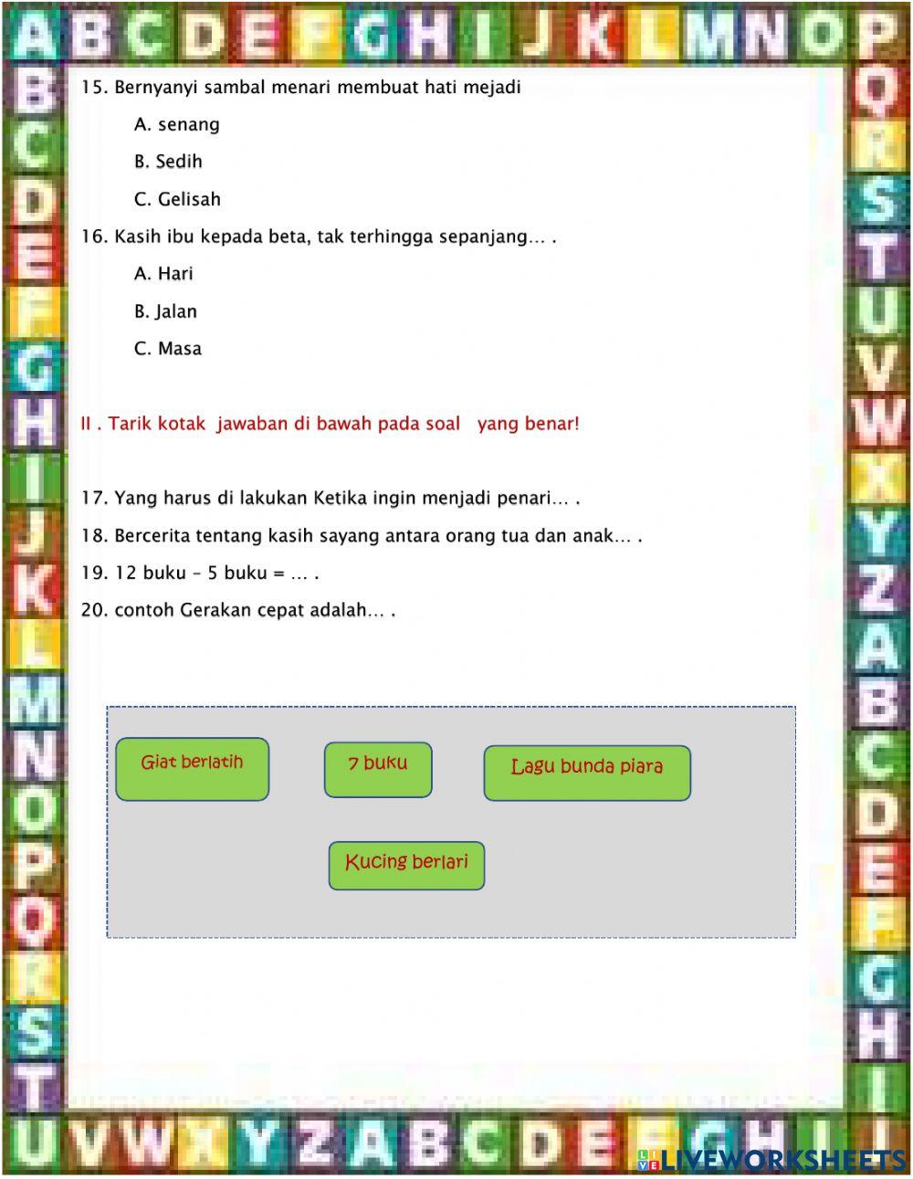 Ulangan harian tema 2 st 2