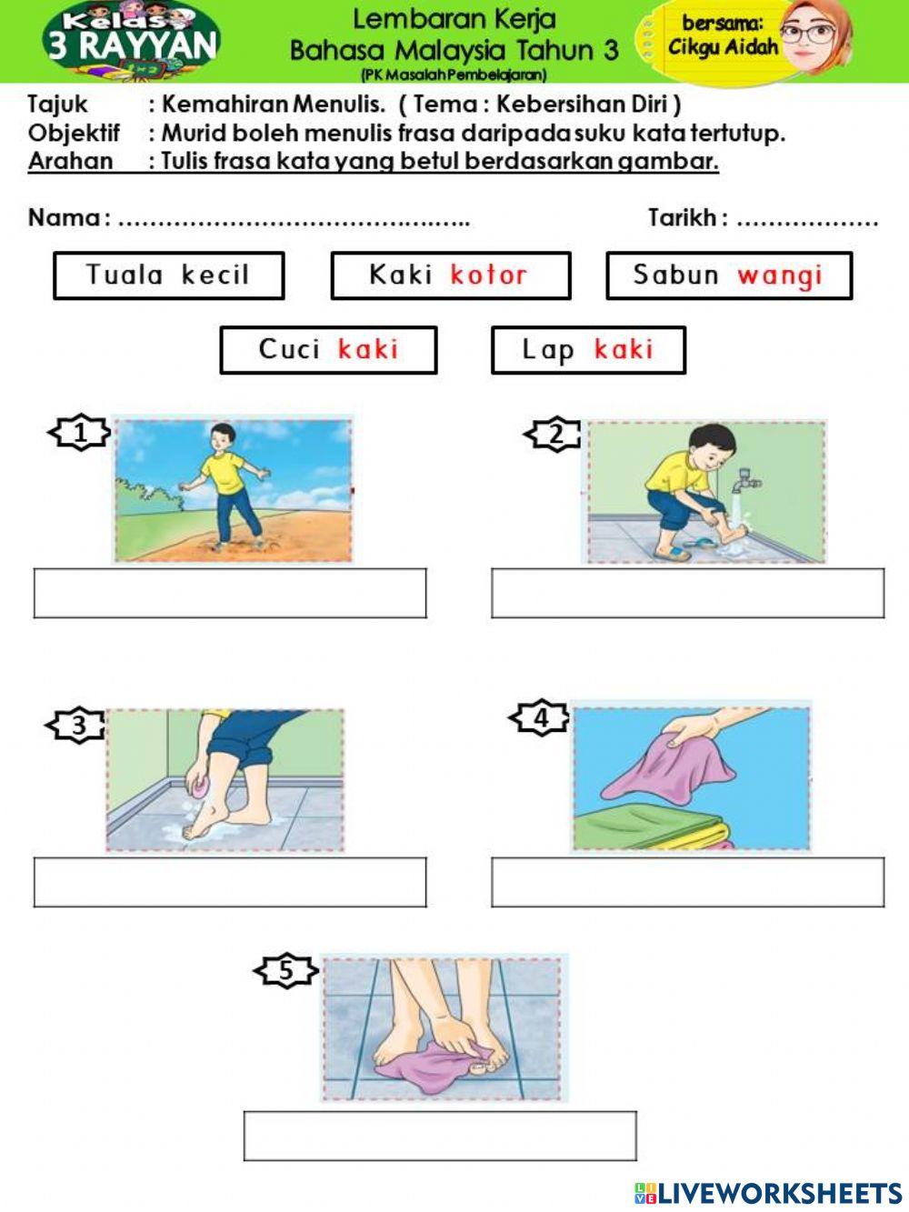 BM Tahun 3 PK Tema Kebersihan Diri