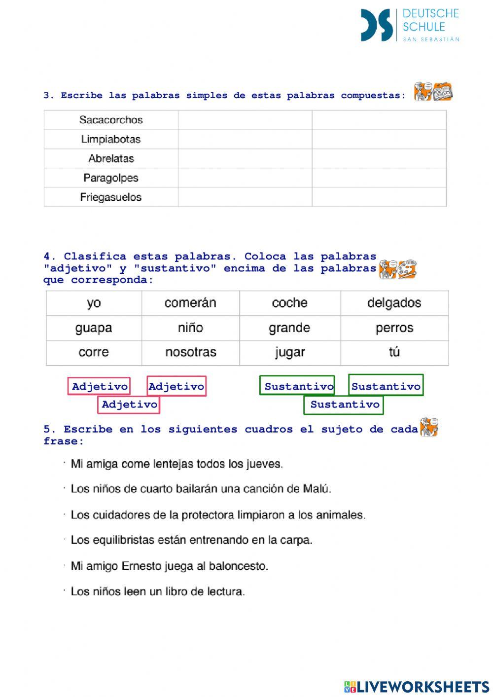 Evaluación Inicial-Gramática-ortografía