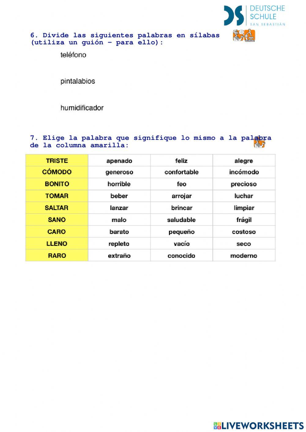 Evaluación Inicial-Gramática-ortografía