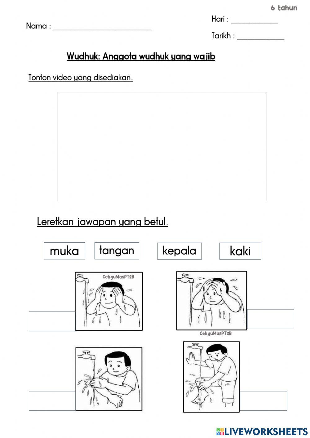 Anggota Wudhuk 6tahun