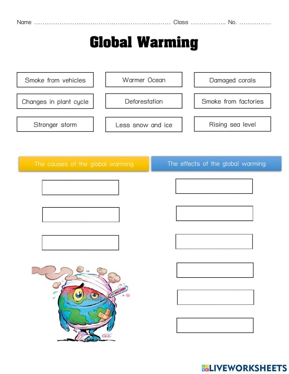 Global Warming Quiz Worksheet