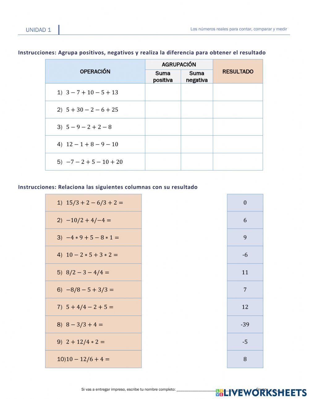 I.3.1. Regla de signos y jerarquía