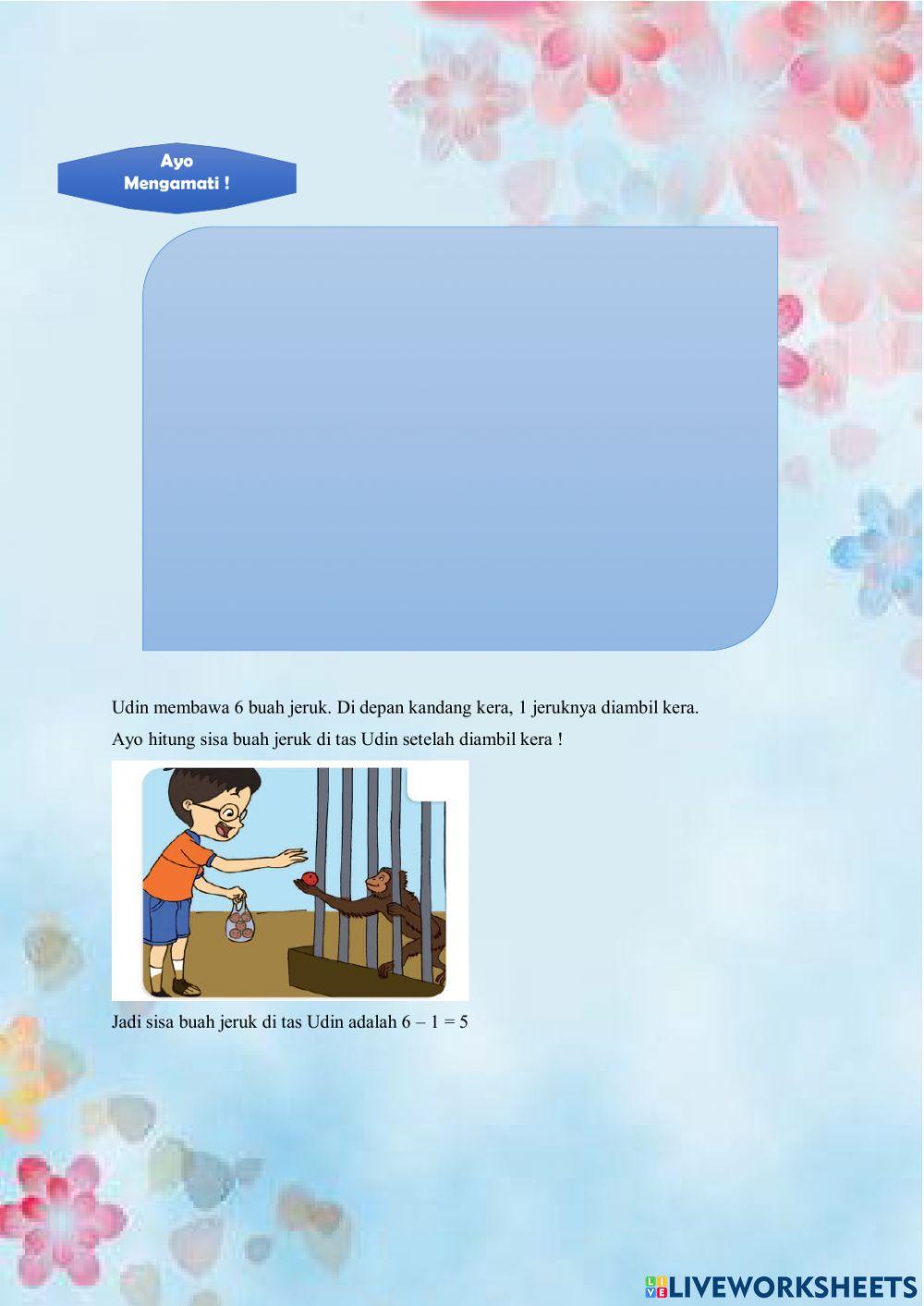 Pengurangan dua bilangan