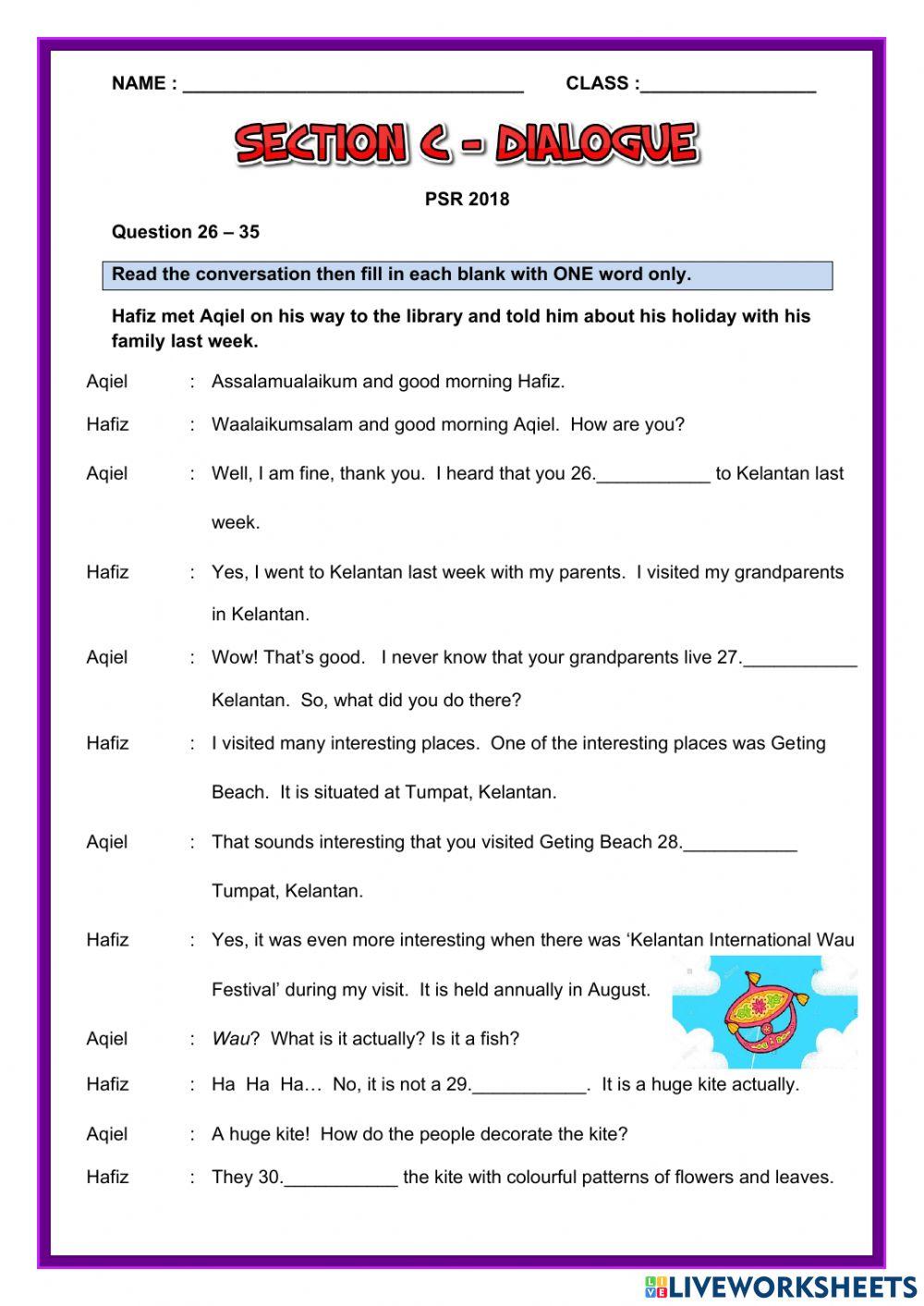 Section C Dialogue PSR 2018