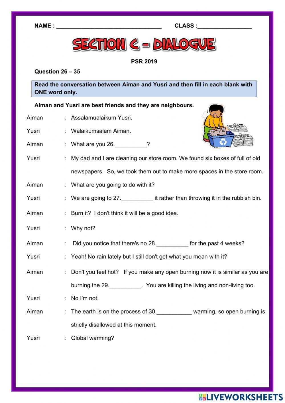 Section C Dialogue PSR 2019