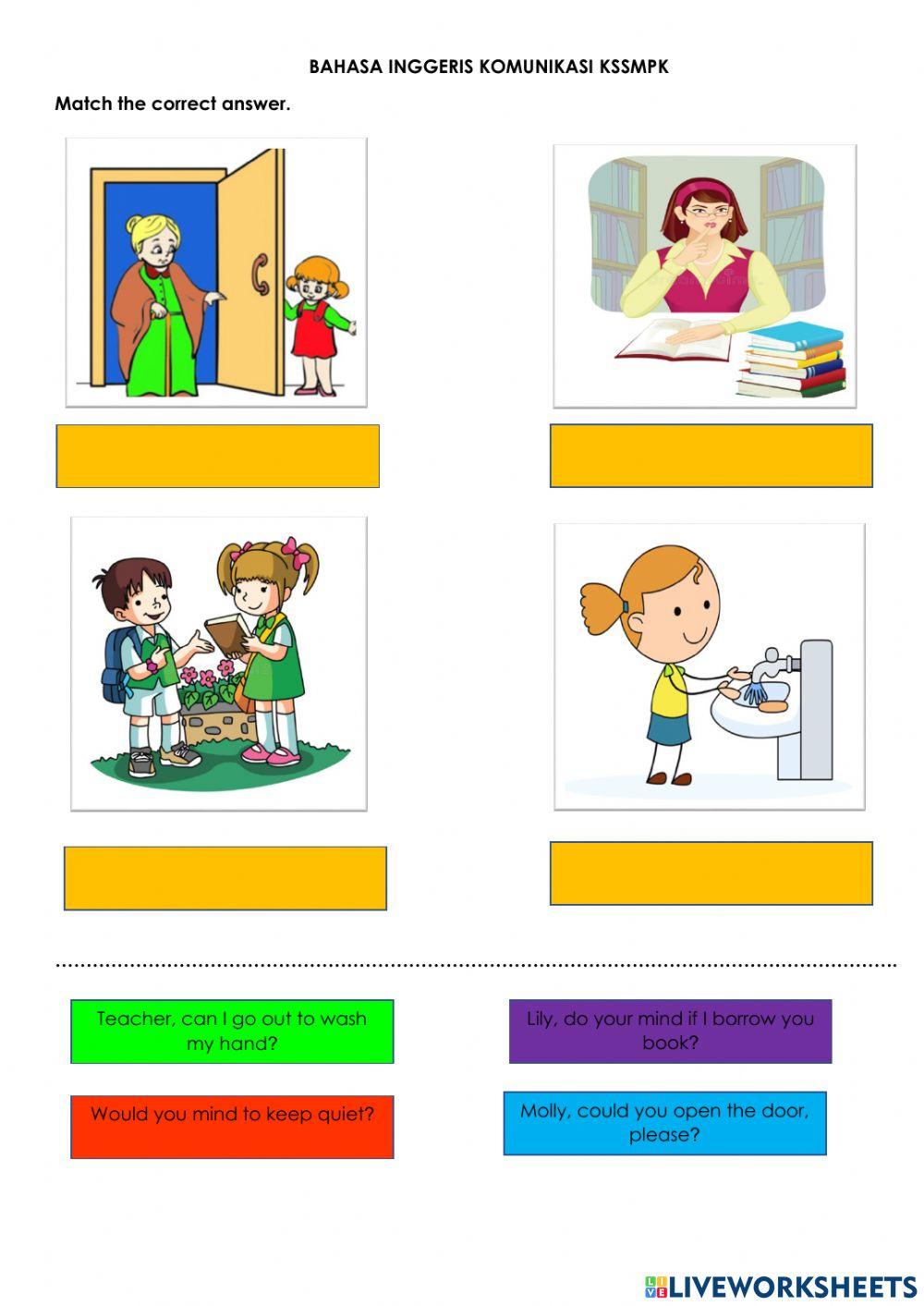 Making Request. worksheet | Live Worksheets