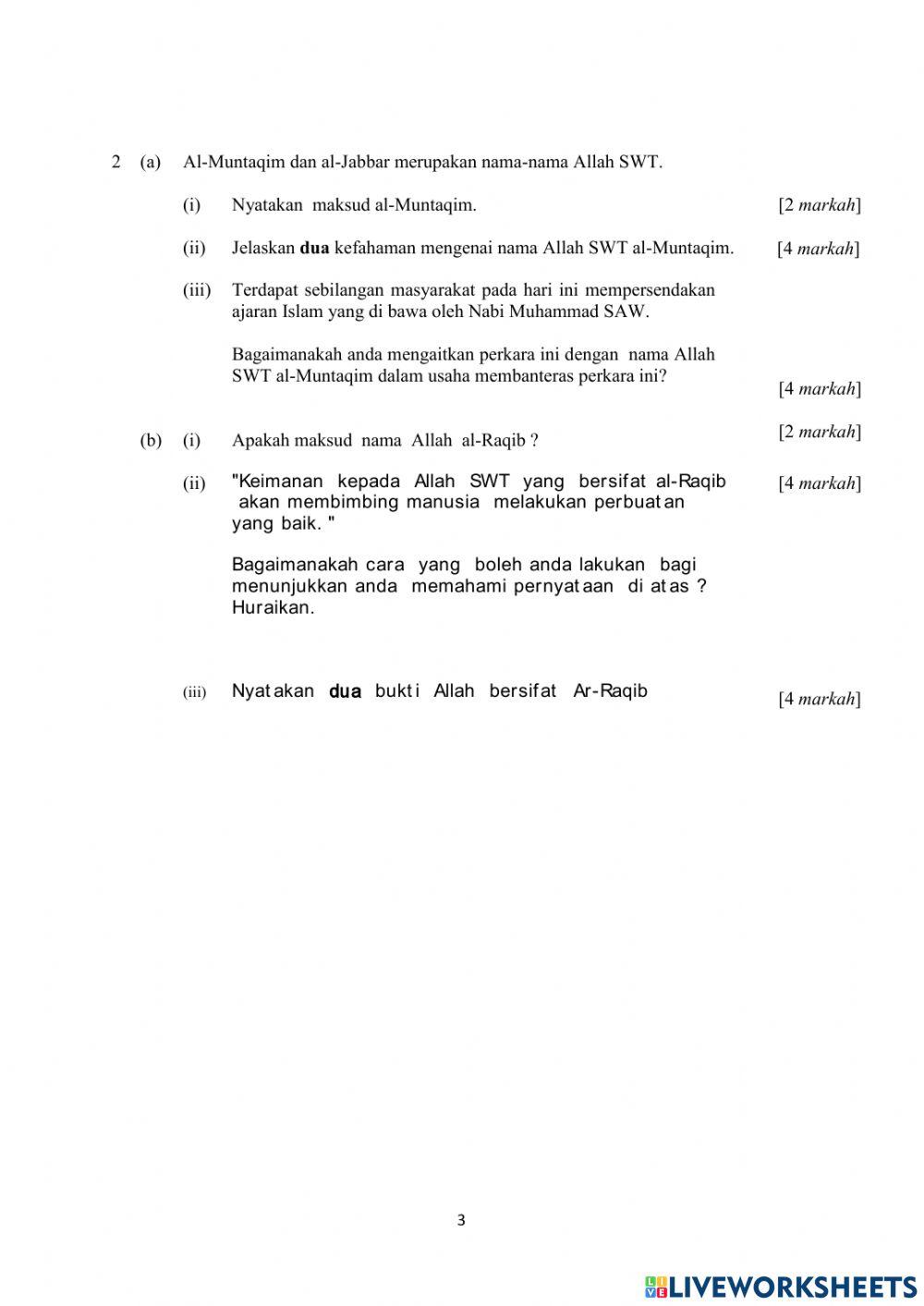 Pendidikan islam  tingkatan 4 kssm