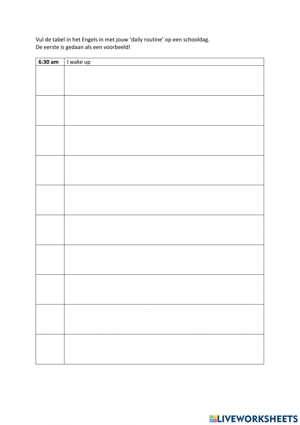 fill-in-your-daily-routine-worksheet-live-worksheets