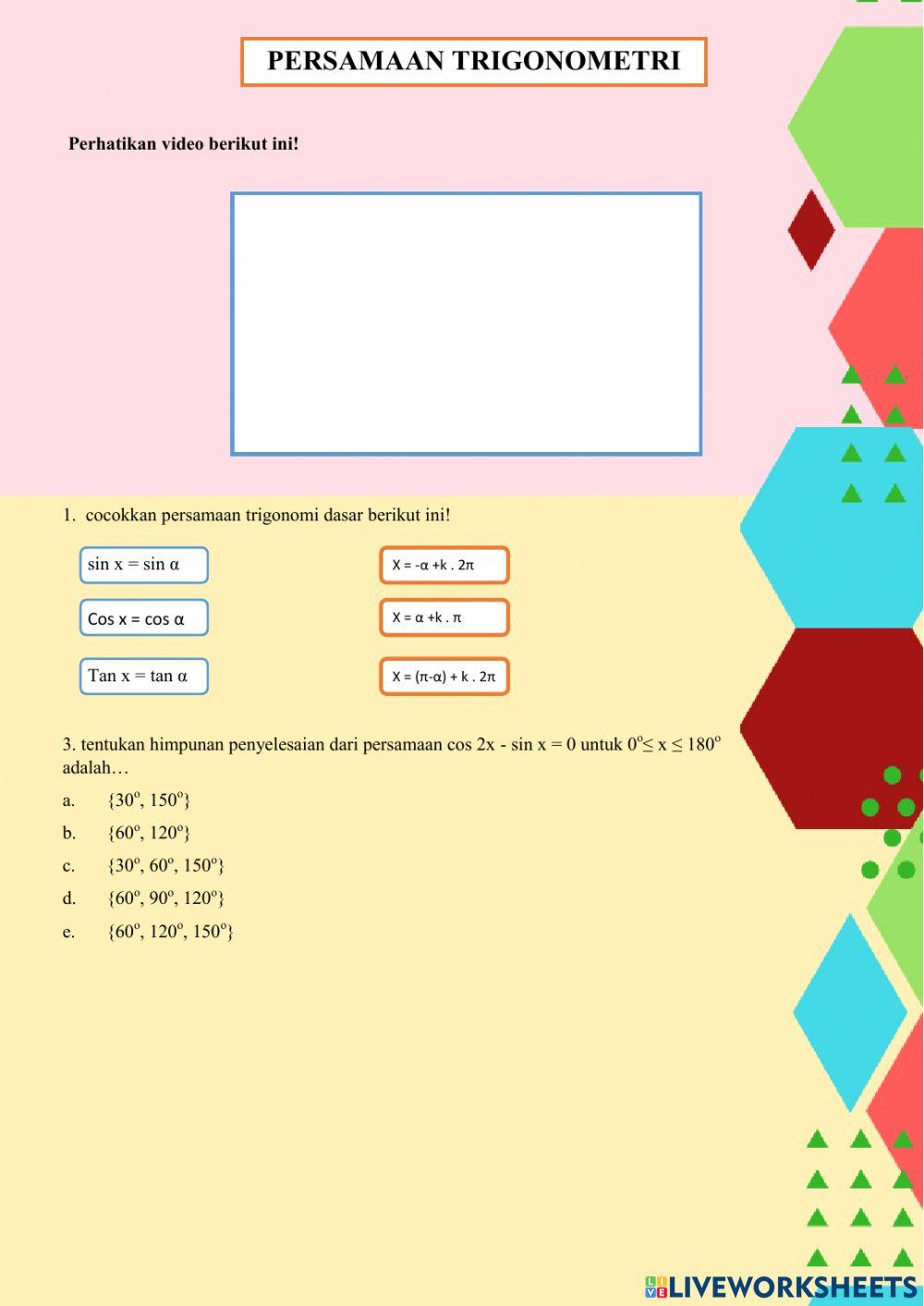 Persamaan Trigonometri