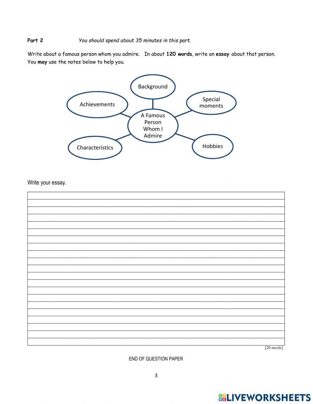 English Paper 2 Form 3