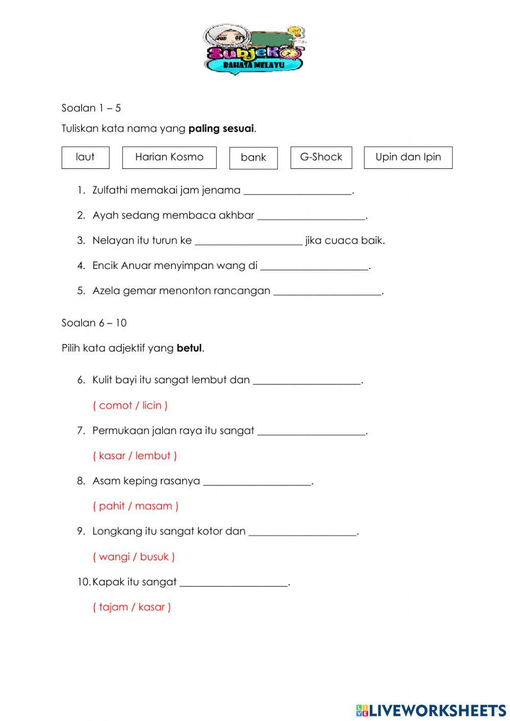 Latihan Tatabahasa 1