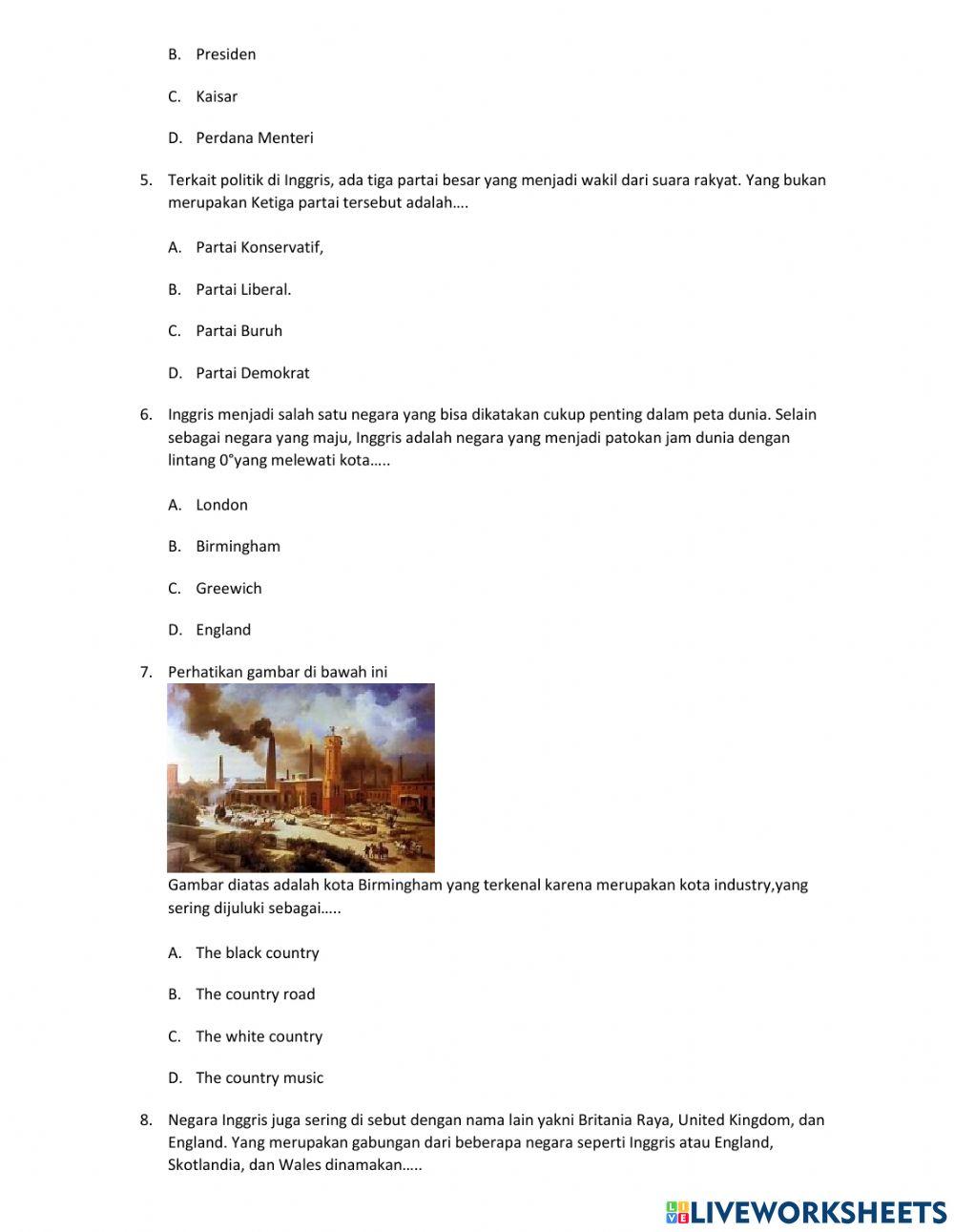 Keadaan alam negara Inggris