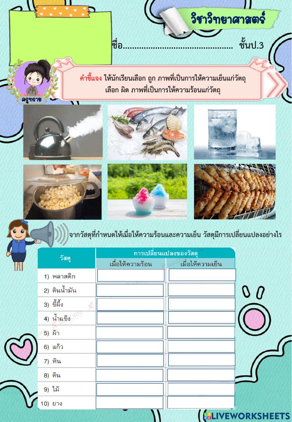 การเปลี่ยนแปลงของวัสดุ