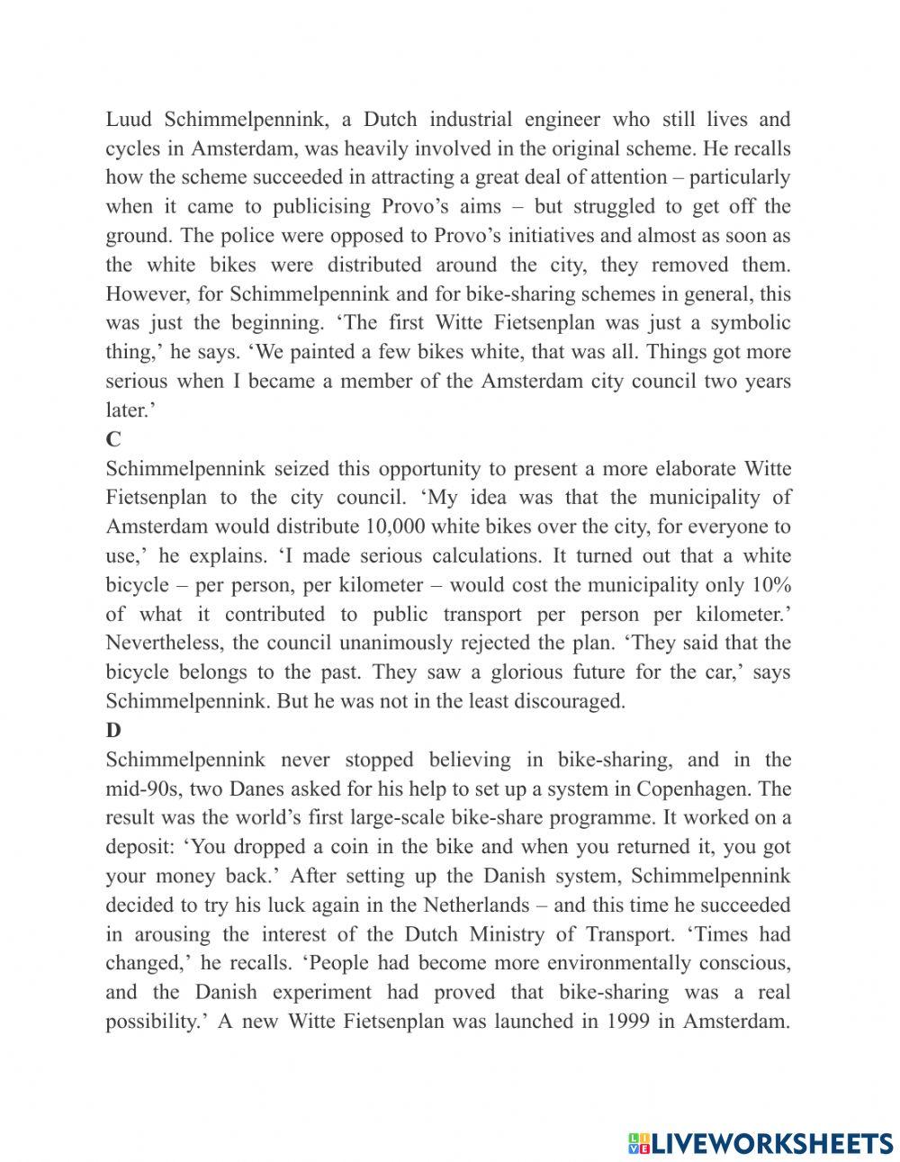 Reading - cam 14 - test 1 - passage 2