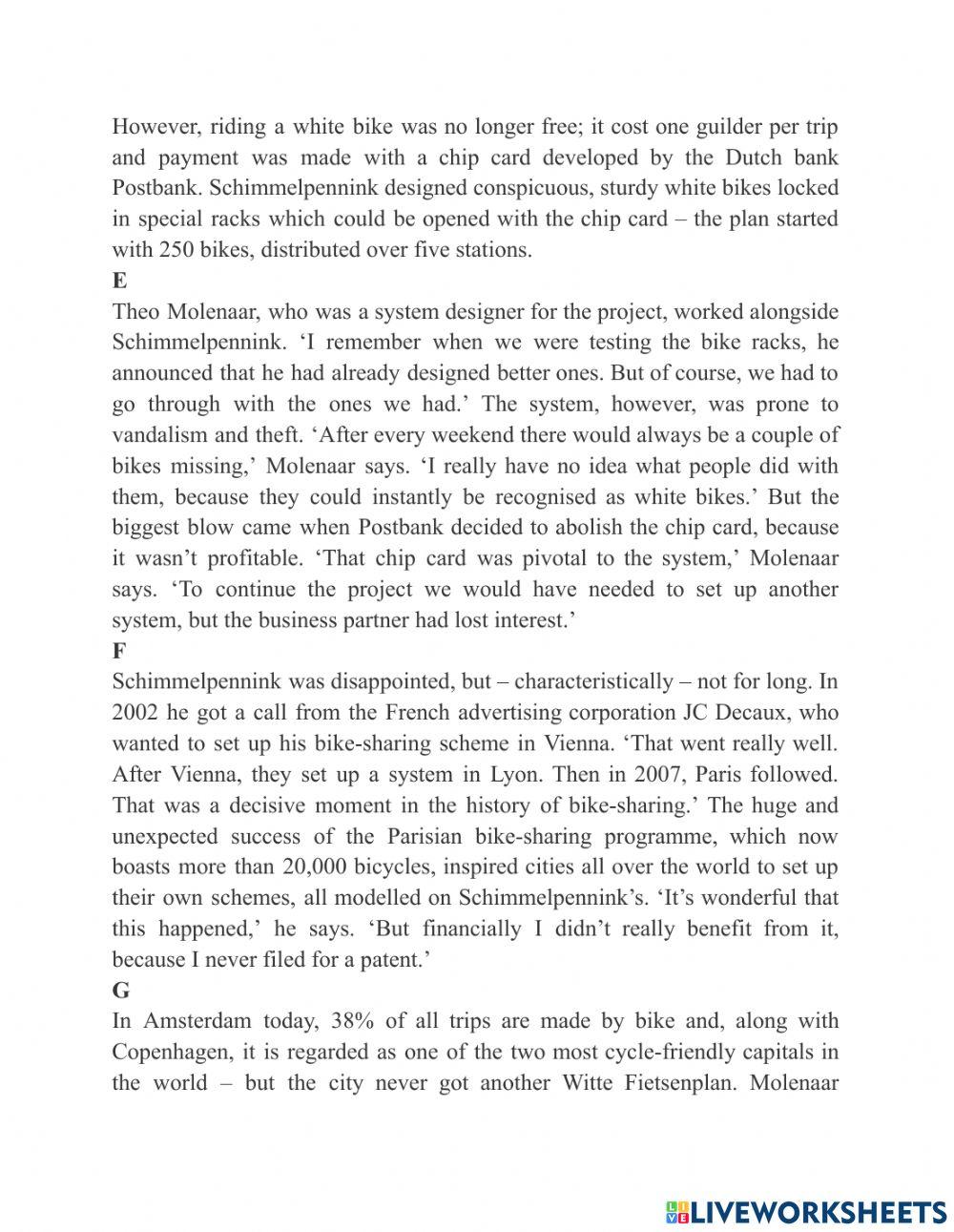 Reading - cam 14 - test 1 - passage 2