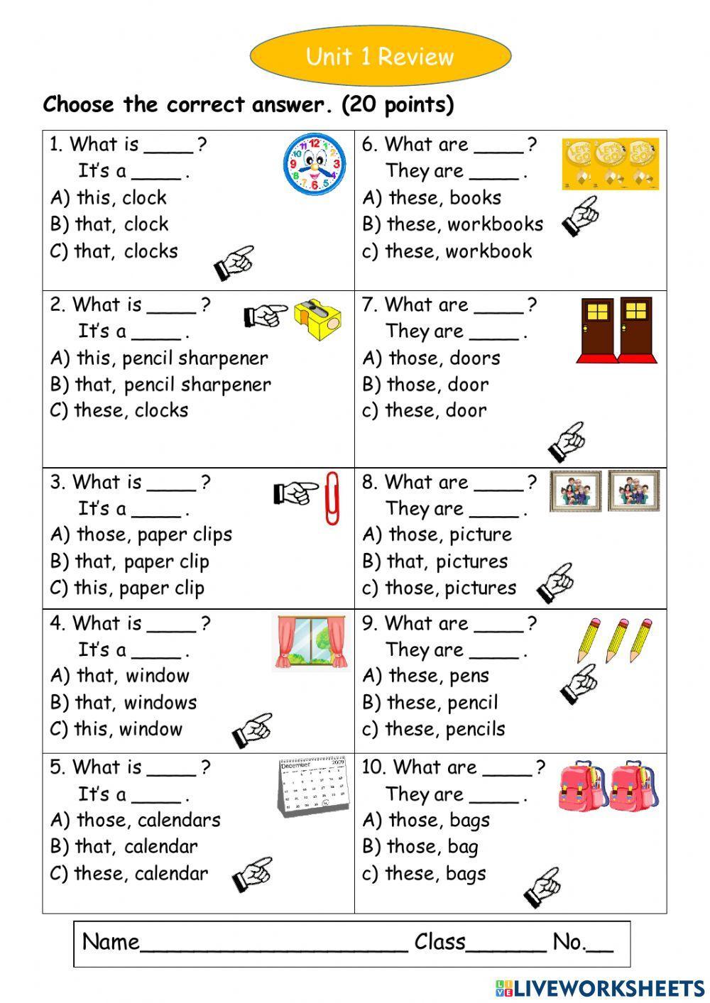 Pdf online worksheet: This That These Those | Live Worksheets Pdf online worksheet: This That These Those | Live Worksheets