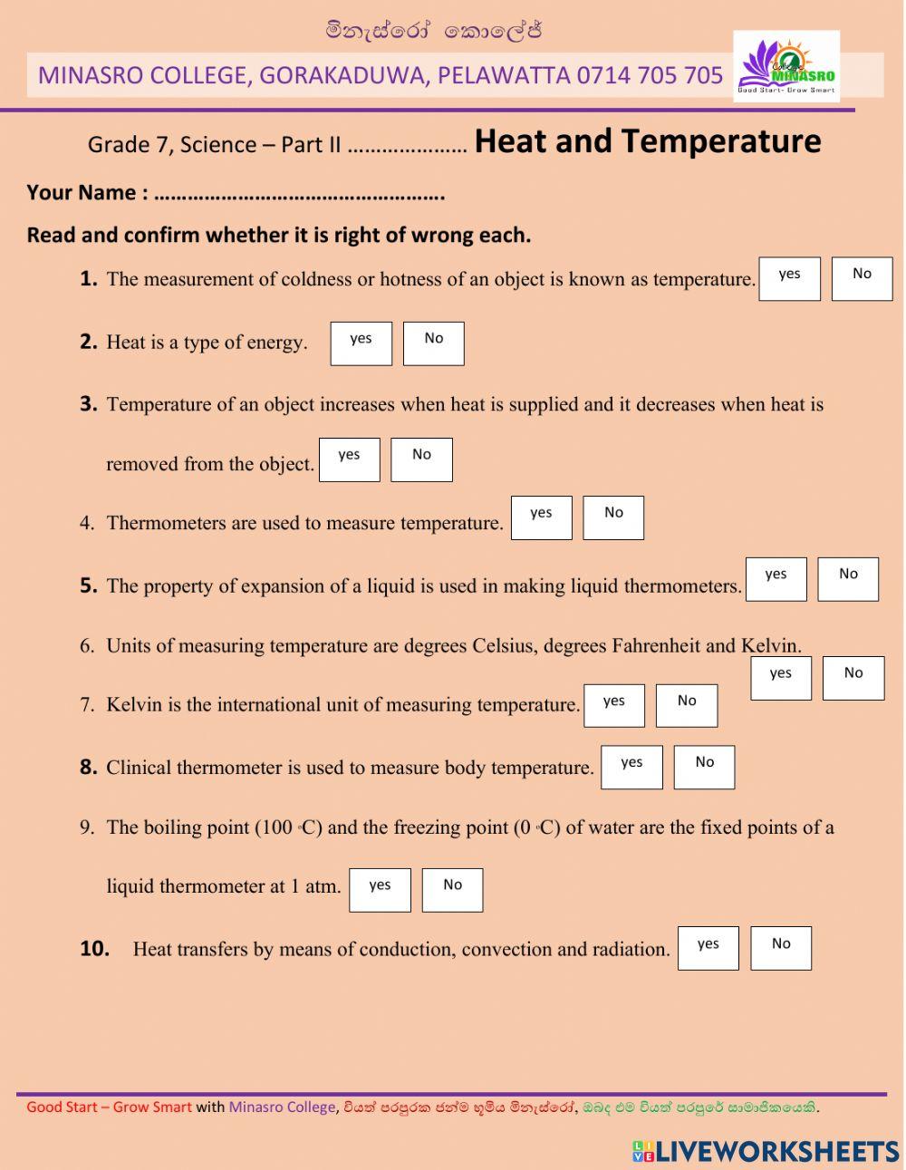 Minasro Grade 7 Science Sri Lanka