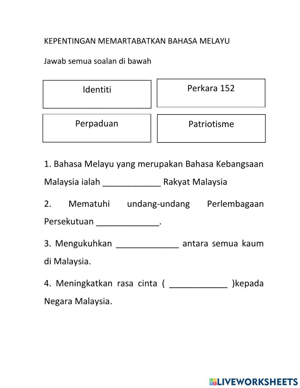 Kepentingan Bahasa Melayu