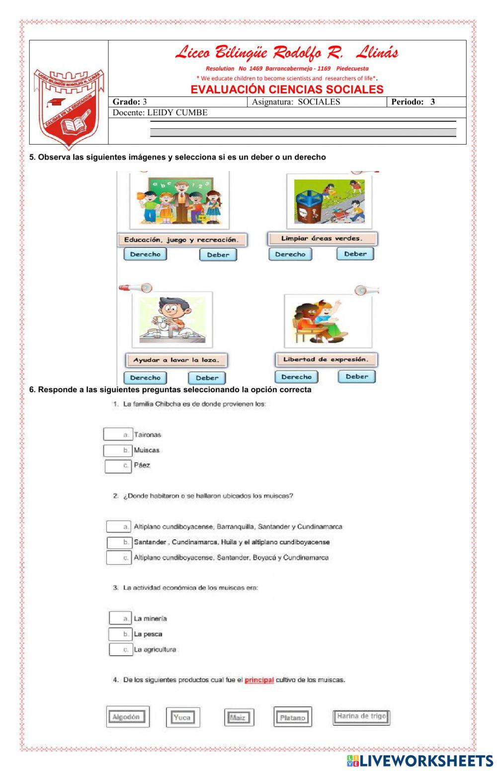 Evaluacion sociales 3 segunda parte