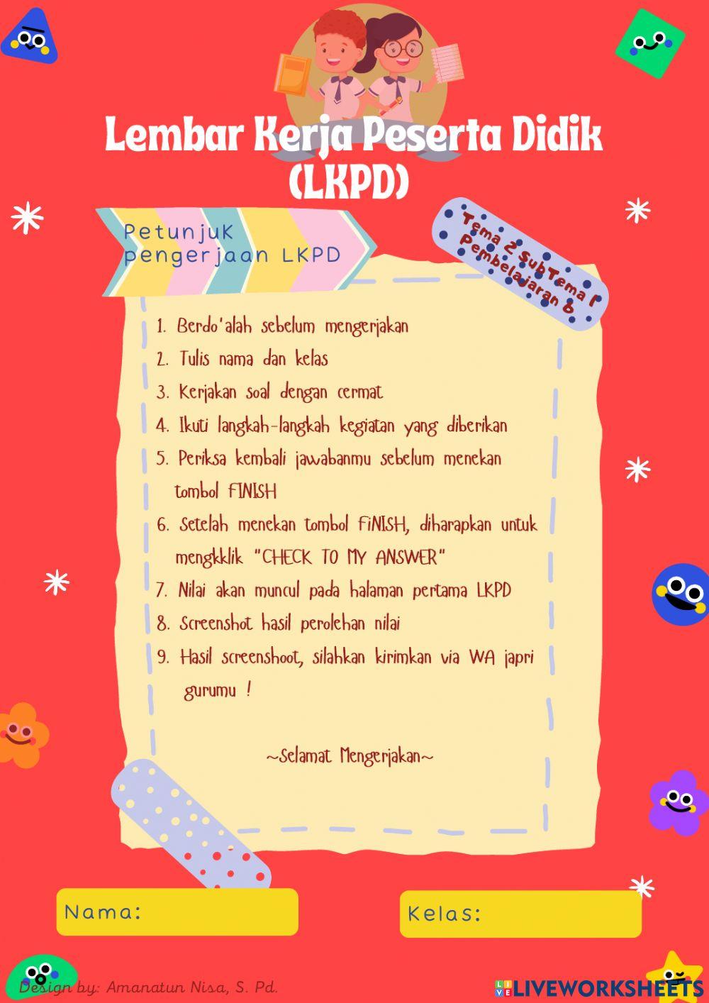 Lkpd kelas  t2 ST1P6