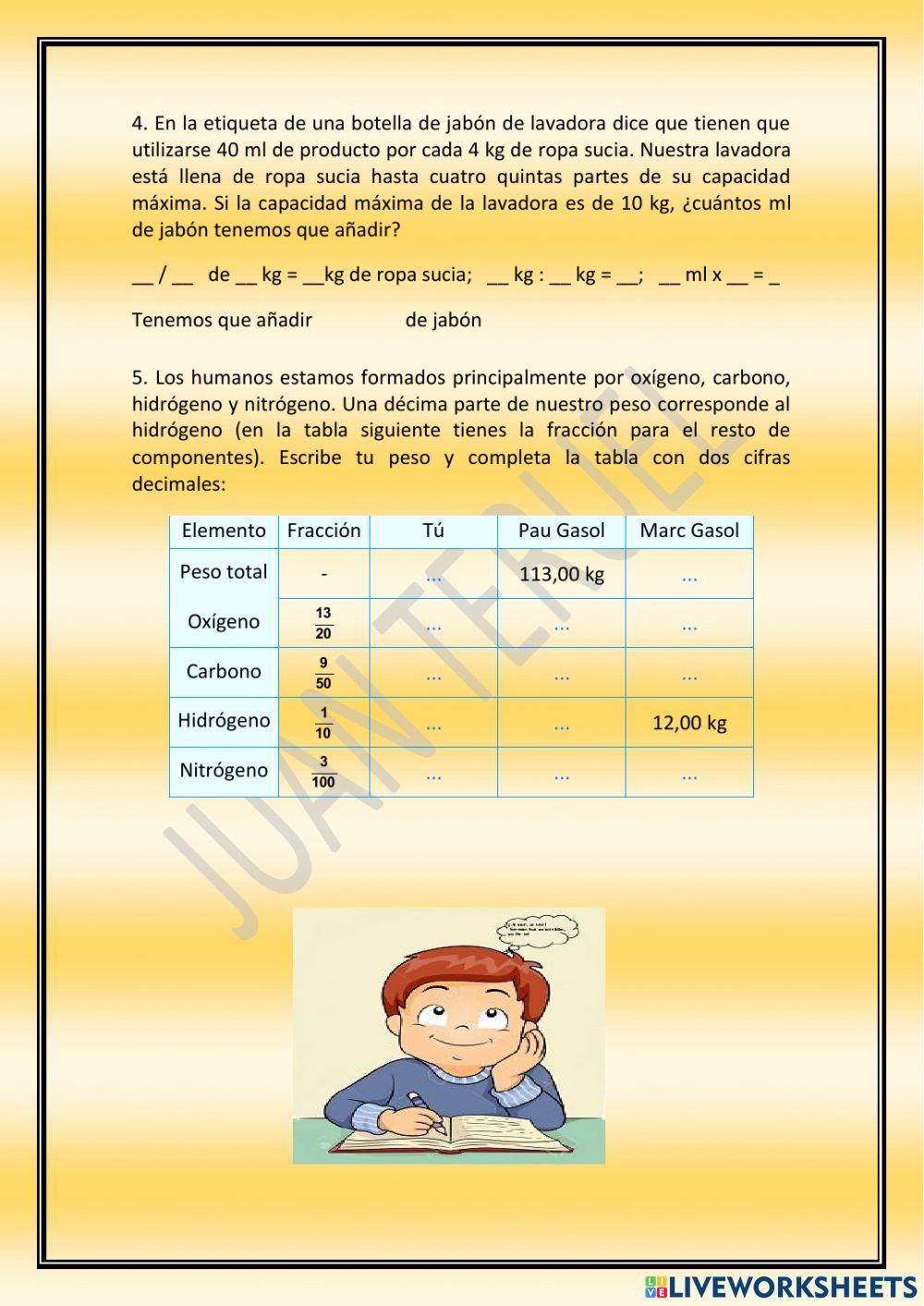 Fracción de un número